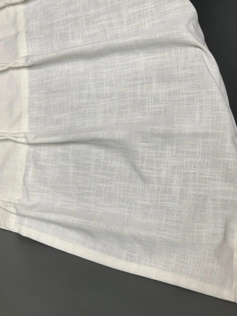 Natural Linen Blend Kitchen Cafe Curtains Set of 2 24x40 NWOT